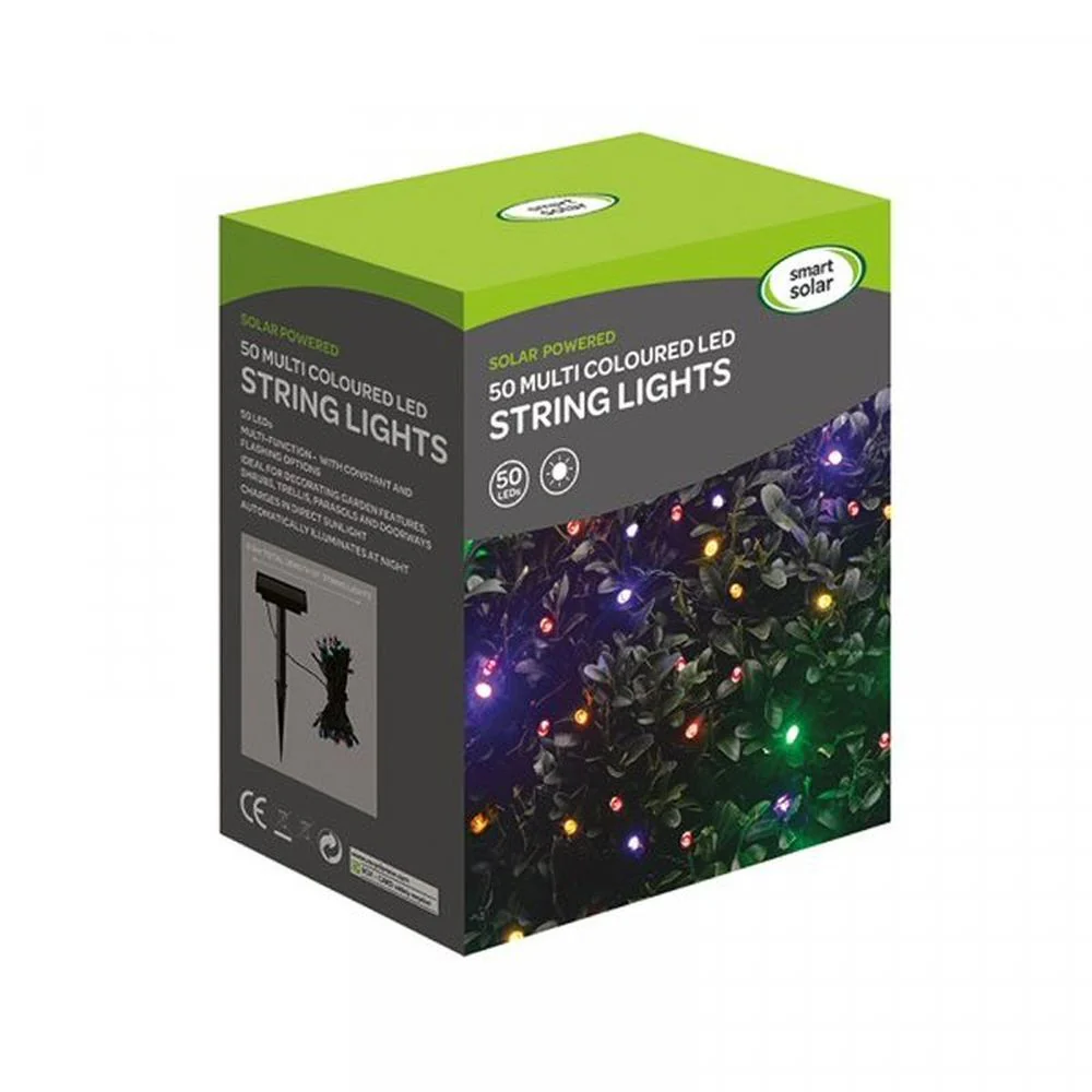 ITICdecor Solar String Flower Lights Outdoor Waterproof 50 LED Fairy Light Decorations for Garden Fence Patio Yard Christmas Tree, Lawn, Patio, Party Decoration (Multi-Colored)