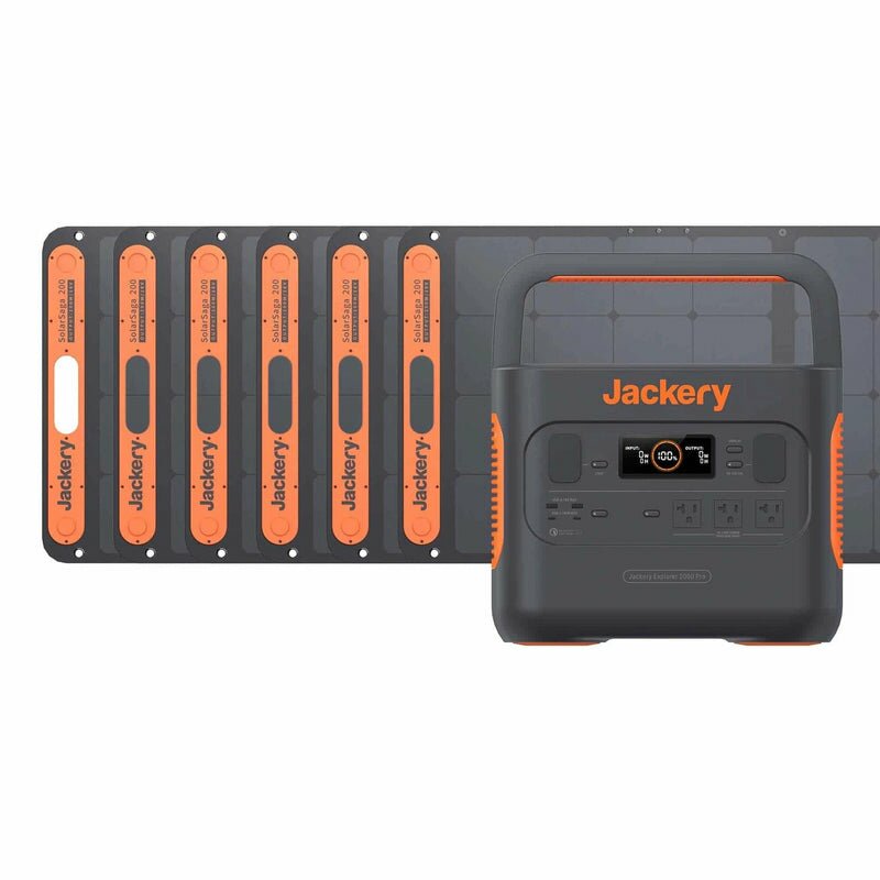 Jackery 2000 Pro_6SS200 + 6x SolarSaga 200W Solar Panel Solar Generator Kit