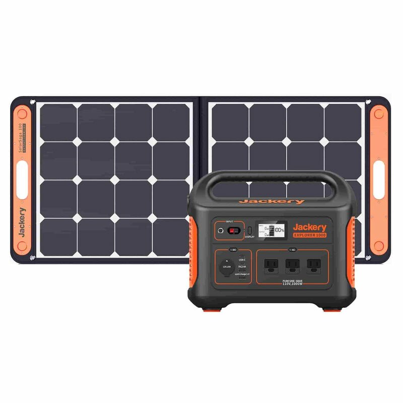 Jackery Explorer 1000 + 1x SolarSaga 100W Solar Panel Solar Generator Kit T1G1SP1000G100SP
