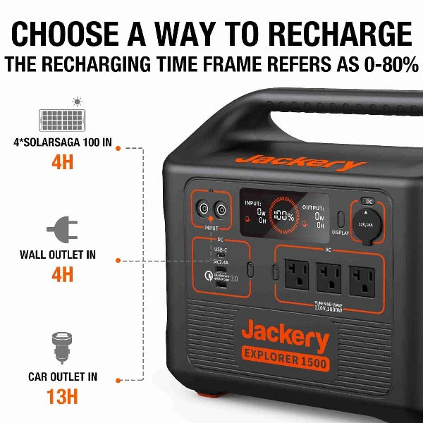 Jackery Explorer 1500 Portable Power Station G1488A1800AH