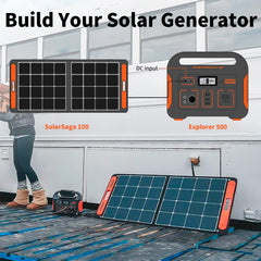 Jackery Explorer 500 + 1x 100W SolarSaga Generator Kit T1G1SP500G100SP