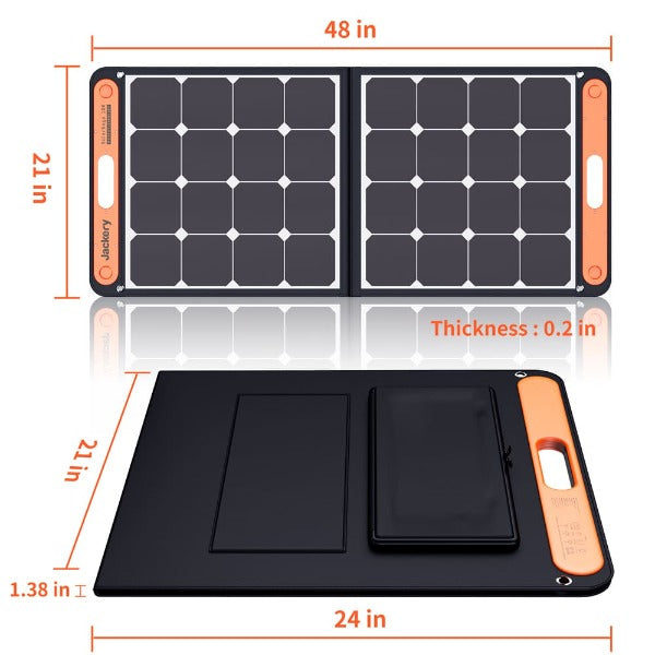 Jackery SolarSaga 100W Portable Solar Panel SP100BKH thickness