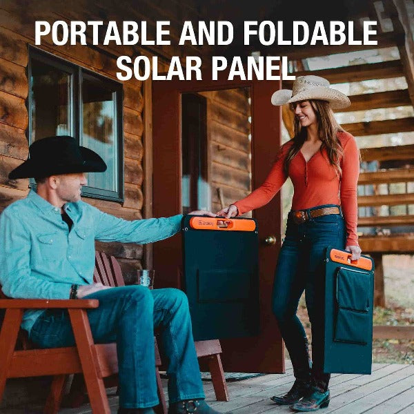 Jackery SolarSaga 100W Portable Solar Panel SP100BKH with background