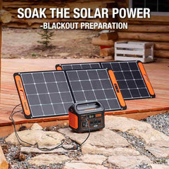 Jackery SolarSaga 100W Portable Solar Panel SP100BKH with power station