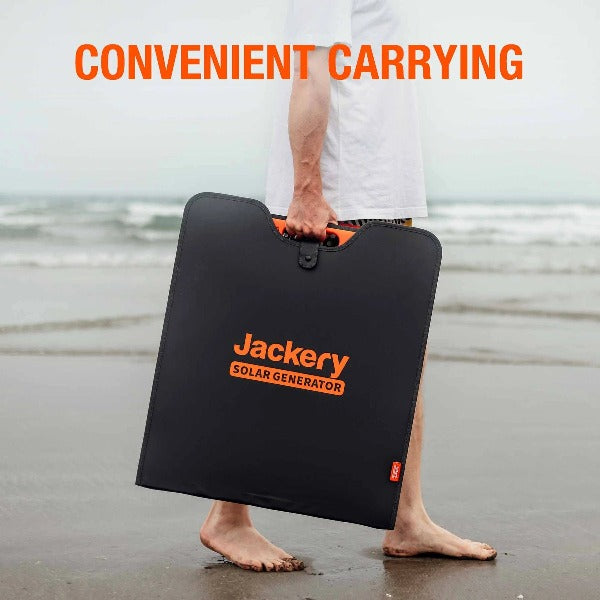 Jackery SolarSaga 200W Portable Solar Panel- inside a practical carrying bag