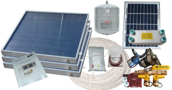 Heliatos RV Freeze Protected Solar Water Heater Kit with Built-In Heat Exchanger