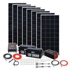 Rich Solar 8x 200W Monocrystalline Solar Panel Complete Kit