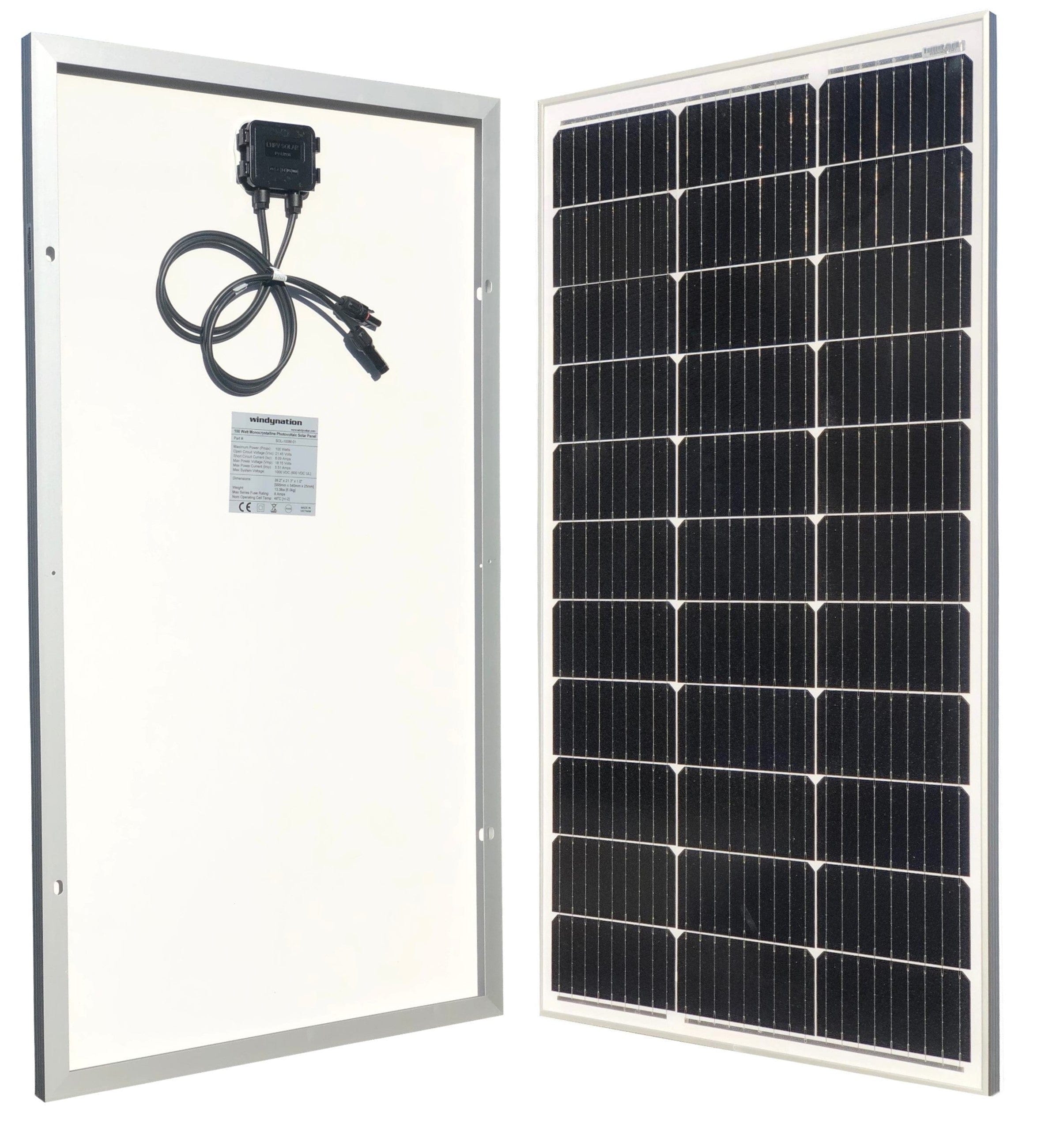 Windy Nation 1x 100Ah Battery + 1x P30L Charge Controller + 1x 1500W  Inverter + 1x 100W Monocrystalline Solar Panel Complete kit – Solar Paradise