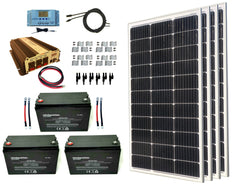 Windy Nation 4x 100W Solar Kit with 3x 100Ah Battery & P30L Charge Controller Plus 1500W Inverter